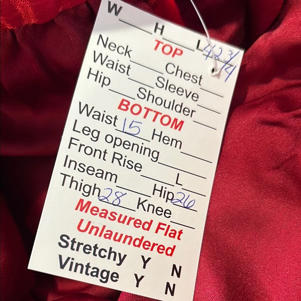 Vintage maxi quilted with glittery fabric Elegant lined Red Women's Skirt‎ 502